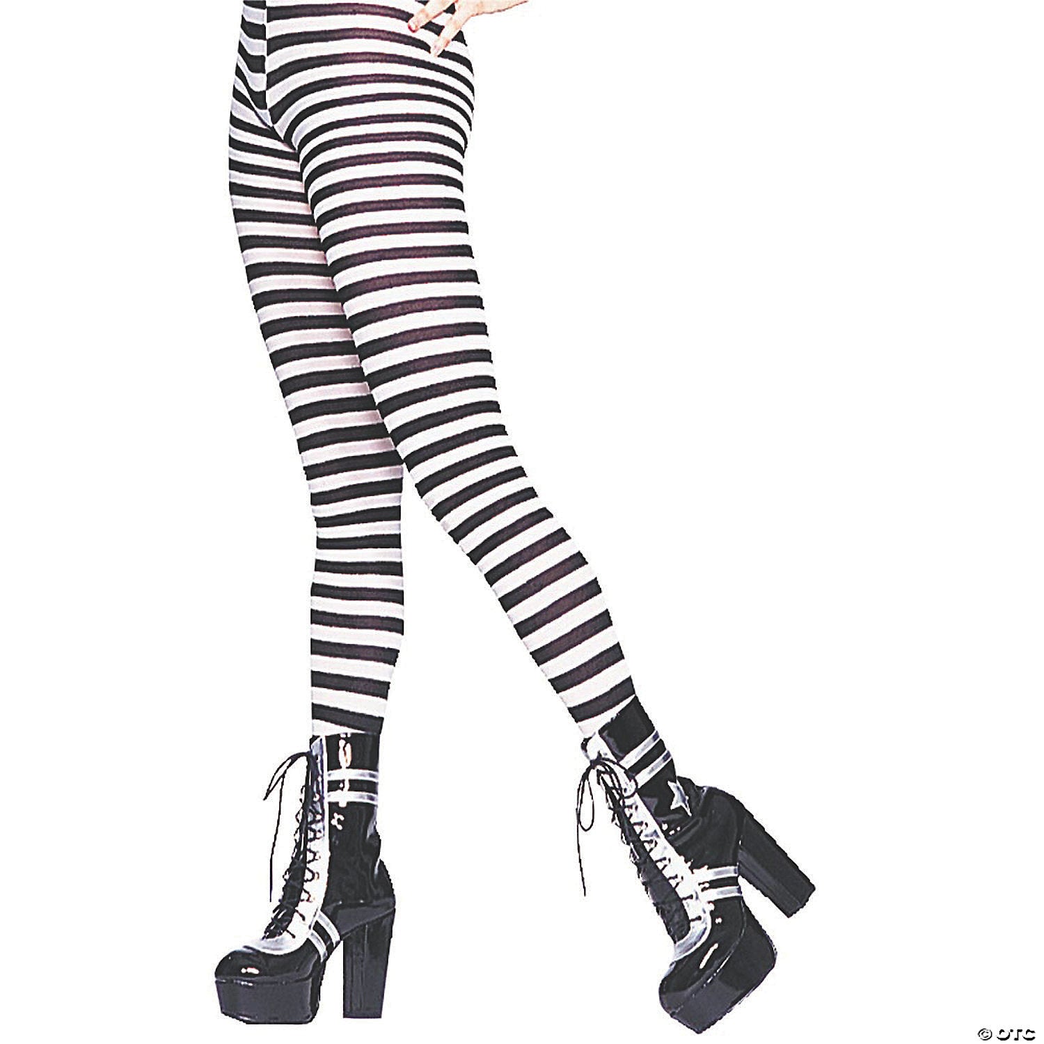 Tights Striped Black White Stockings