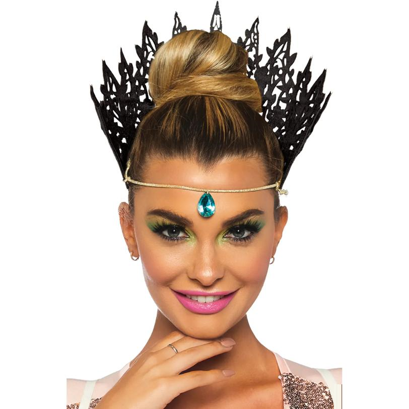 CROWN BLACK GLITTER DIE CUT