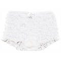 Boy Shorts Ruffled White