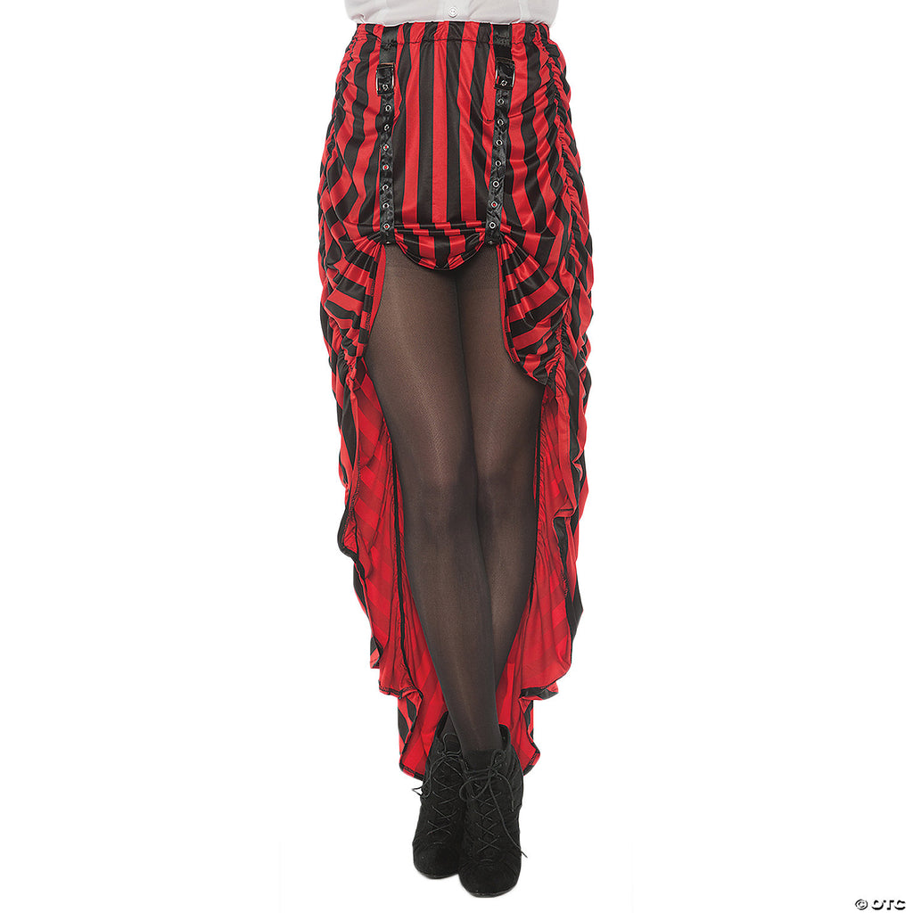 STEAM PUNK SKIRT ADULT REDBLACK