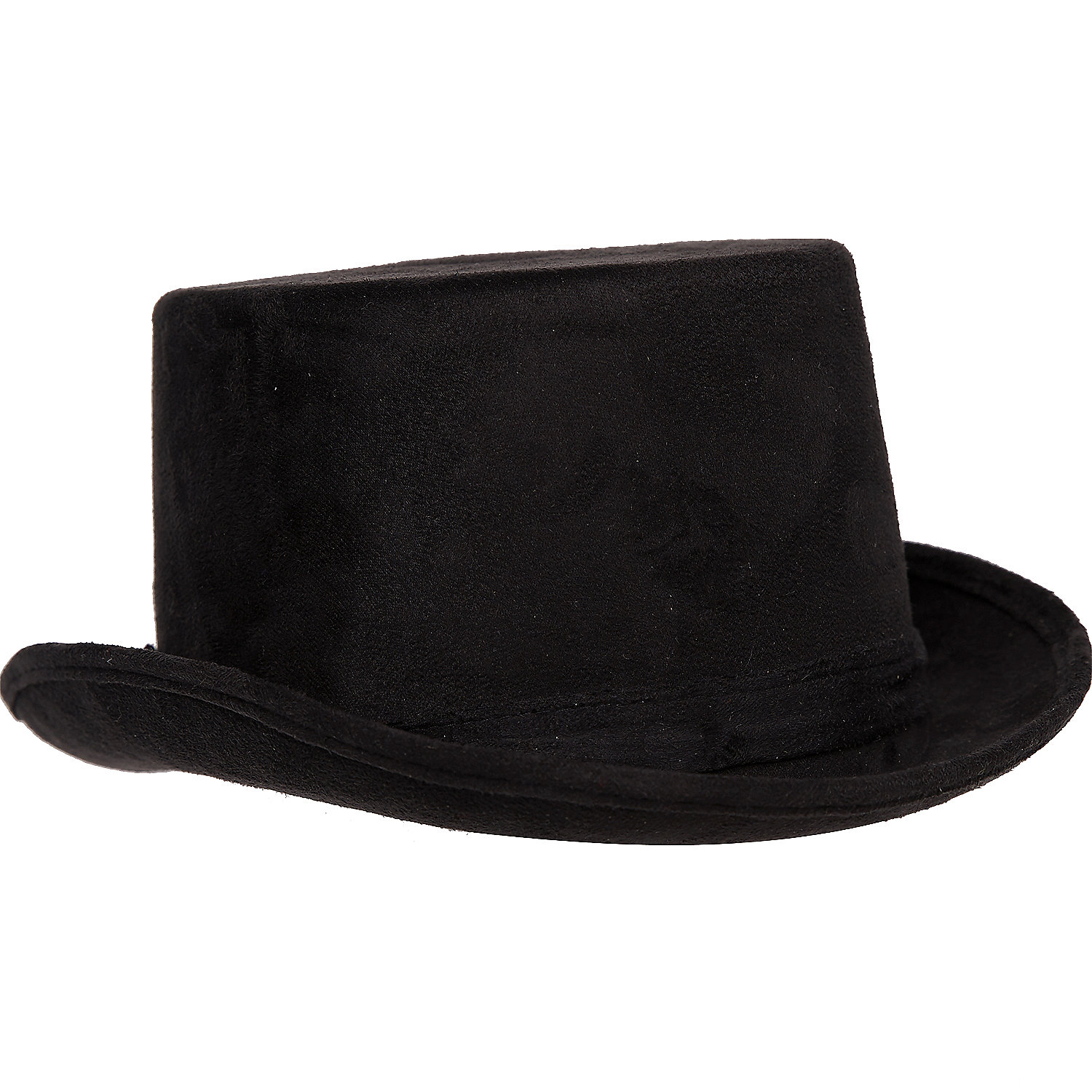 TOP HAT FAUX SUEDE ADULT BLACK