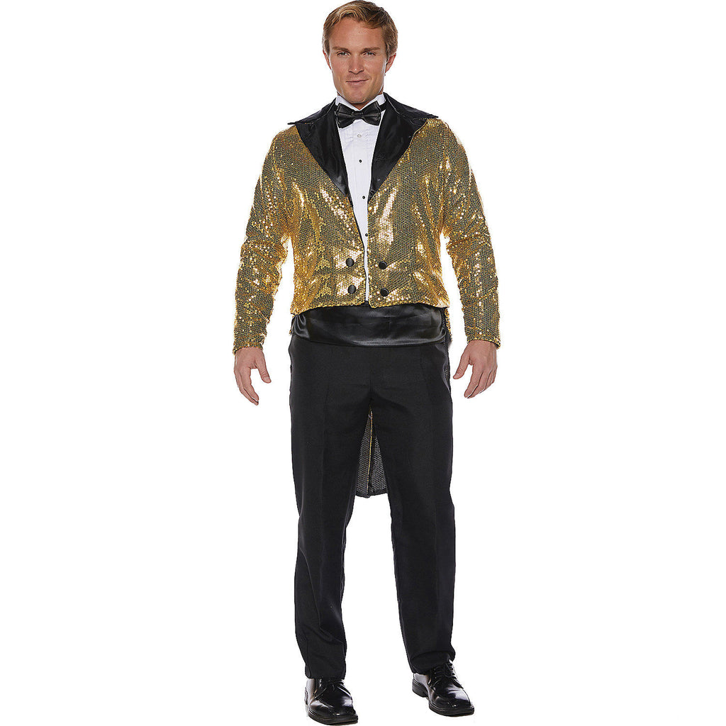 SEQUIN TAILCOAT ADULT GOLD