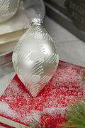4" Glass Check Ball/Finial Ornament