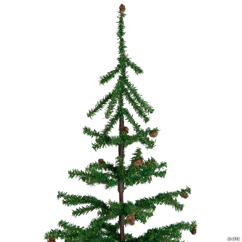 Medium Artificial Christmas Tree with Pine Cones in Burlap Base - 4' - Unlit