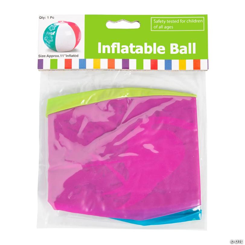 Medium Inflatable 9" Tropical Summer Fun Vinyl Beach Balls - 12 Pc.