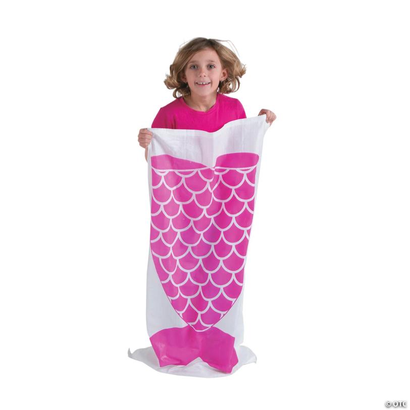 Mermaid Tail Potato Sack Race Bags - 12 Pc.
