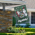 Merry Christmas Santa and Snowman Outside House Flag 28" x 40