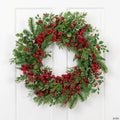 MiPropered Pine  Cedar and Berries Artificial Christmas Wreath - 30" - Unlit