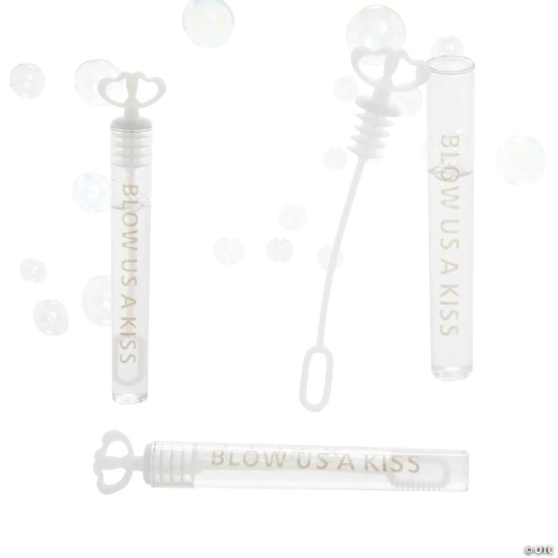 Mini Blow Us a Kiss Bubble Tubes - 24 Pc.