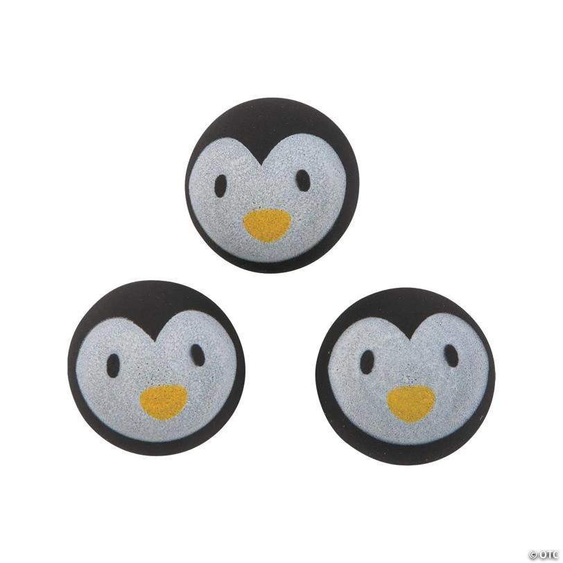 Mini Cute Penguin Bouncy Balls - 12 Pc.