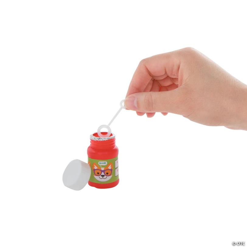 Mini Dog Party Bubble Bottles - 24 Pc.