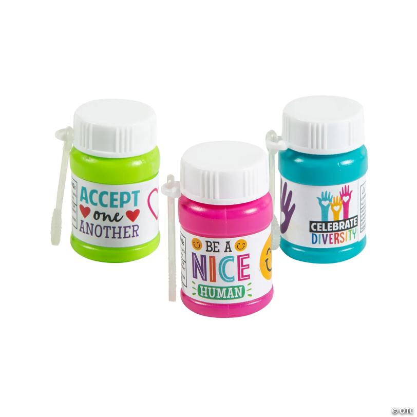 Mini Humankind, Unity & Diversity Bubble Bottles - 24 Pc.