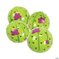 Mini Inflatable 5" Cactus Beach Balls - 12 Pc.