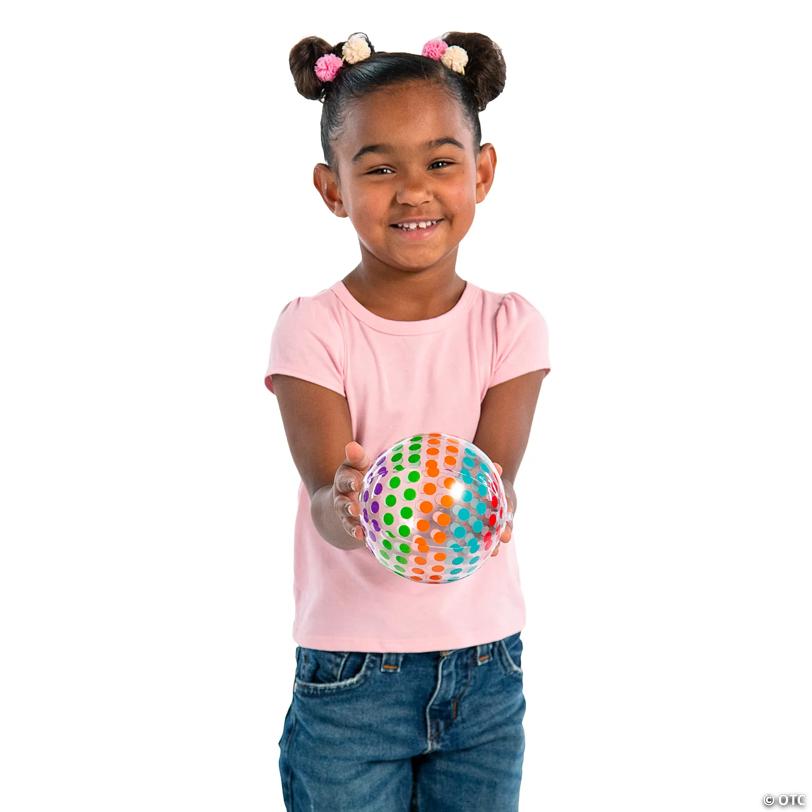 Mini Inflatable 5" Polka Dot Beach Balls - 12 Pc.