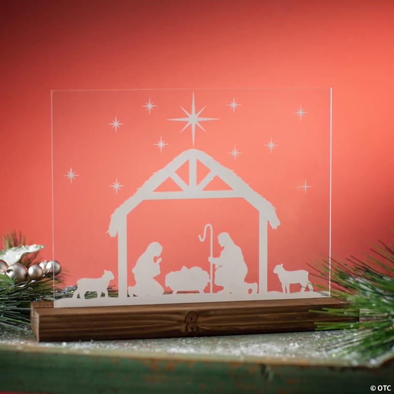 Nativity Acrylic Tabletop Sign