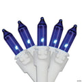 Northlight 100-Count Blue Mini Christmas Light Set  20.25ft White Wire
