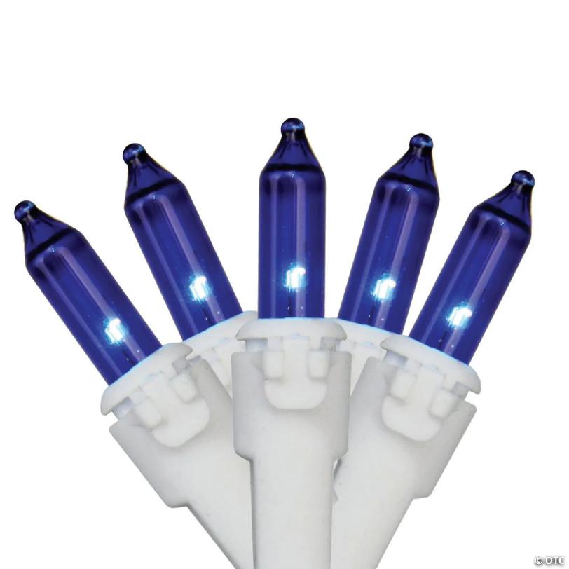Northlight 100-Count Blue Mini Christmas Light Set  20.25ft White Wire