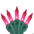 Northlight 100-Count Pink Mini Christmas Light Set  20.25ft Green Wire