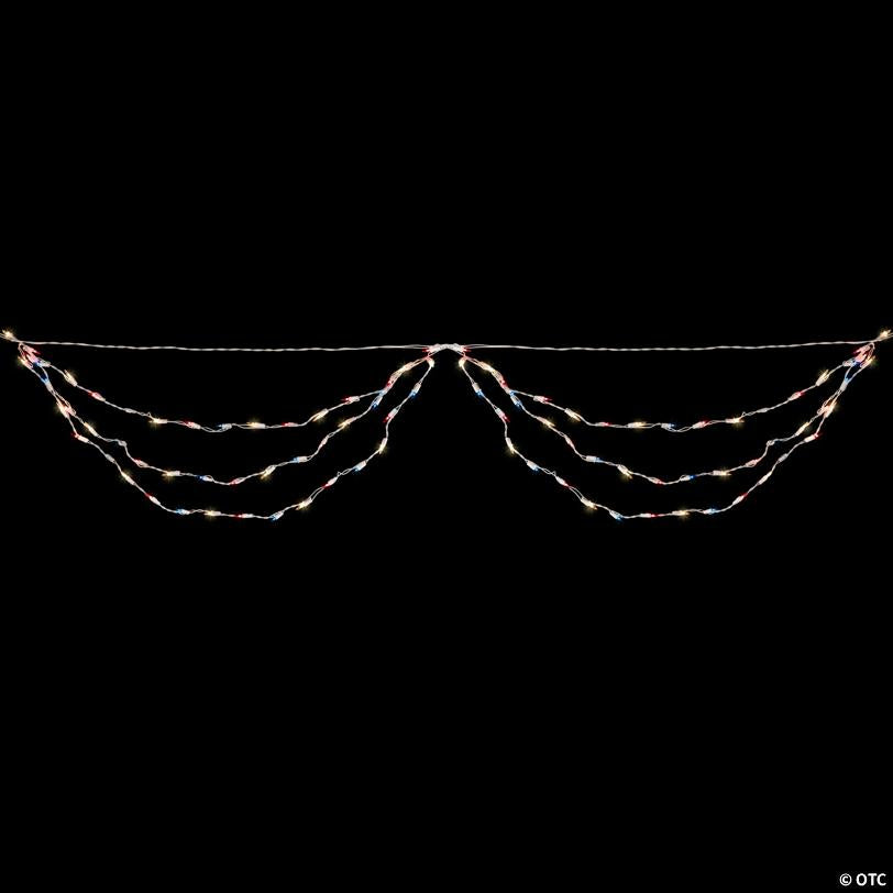 Northlight 100-Count Red and Blue 4th of July Mini Swag Light Set  6ft White Wire