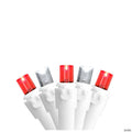 Northlight 100-Count Red and Pure White LED Wide Angle Icicle Christmas Lights - 5.5ft White Wire