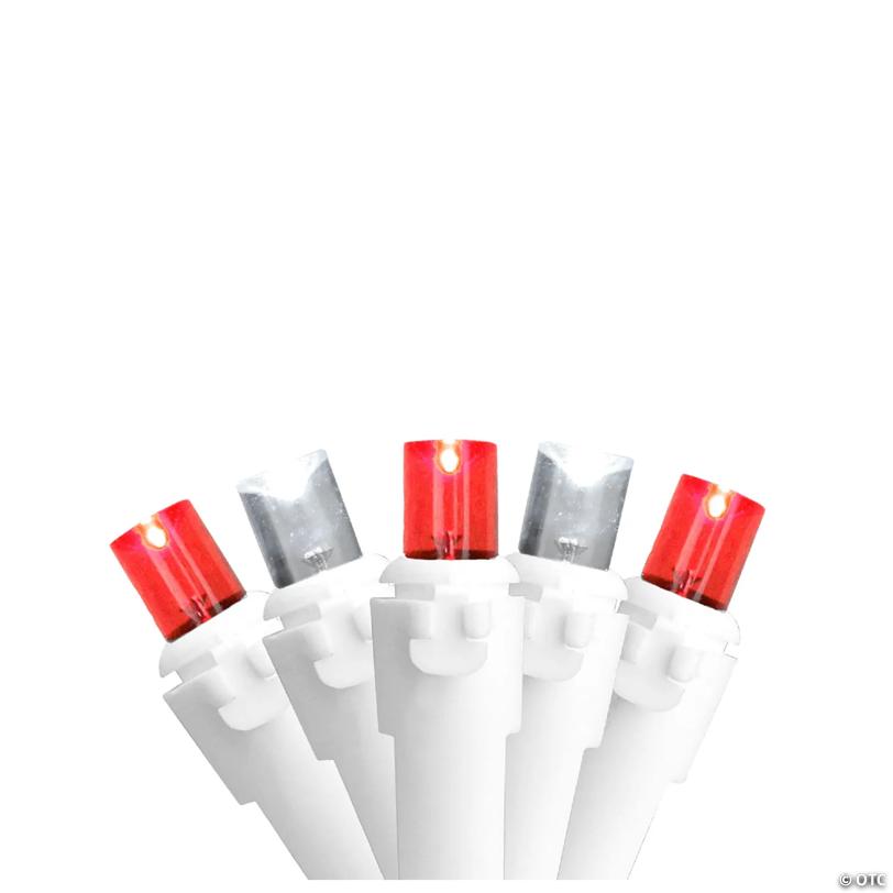 Northlight 100-Count Red and Pure White LED Wide Angle Icicle Christmas Lights - 5.5ft White Wire