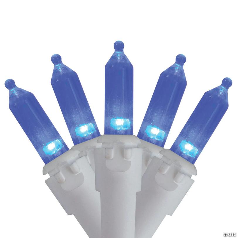 Northlight 100 Blue LED Mini Christmas Lights - 33 ft White Wire
