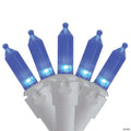 Northlight 100 Blue LED Mini Christmas Lights - 33 ft White Wire