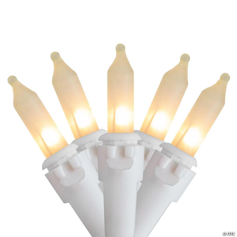 Northlight 100 Count Frosted Clear Mini Christmas Lights  49.6 ft White Wire