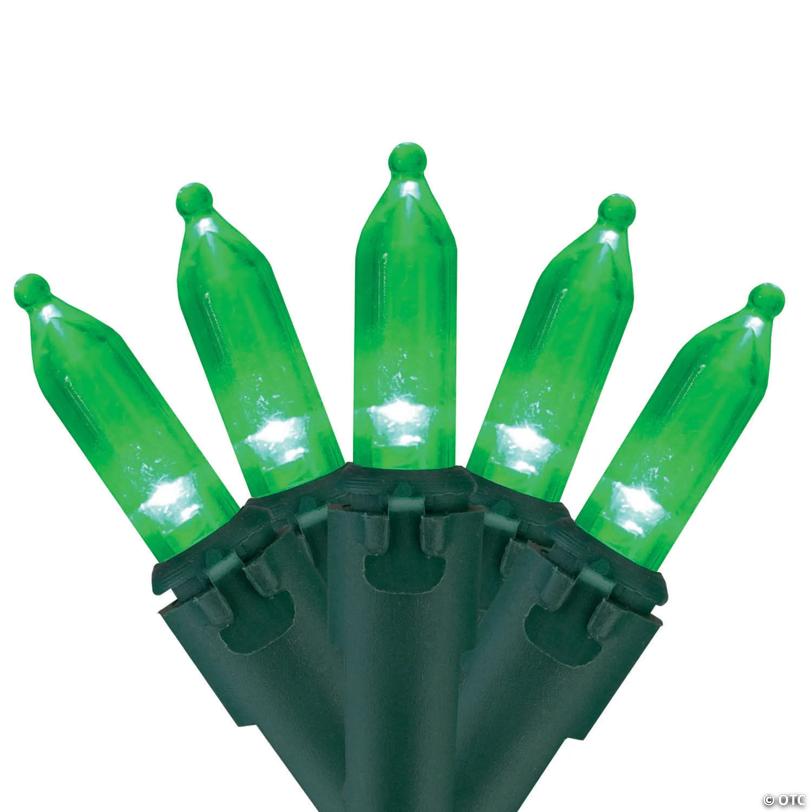 Northlight 100 Green LED Mini Christmas Lights  33 ft Green Wire