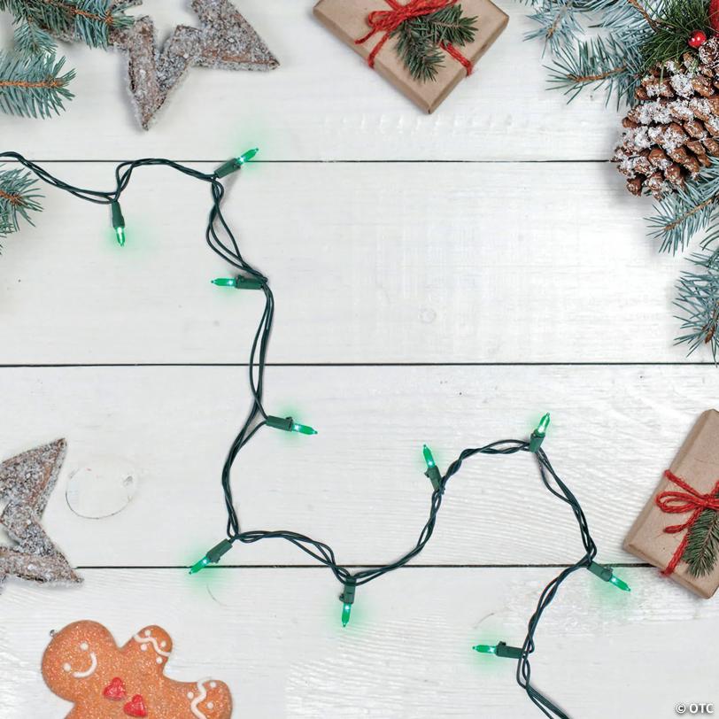 Northlight 100 Green LED Mini Christmas Lights  33 ft Green Wire