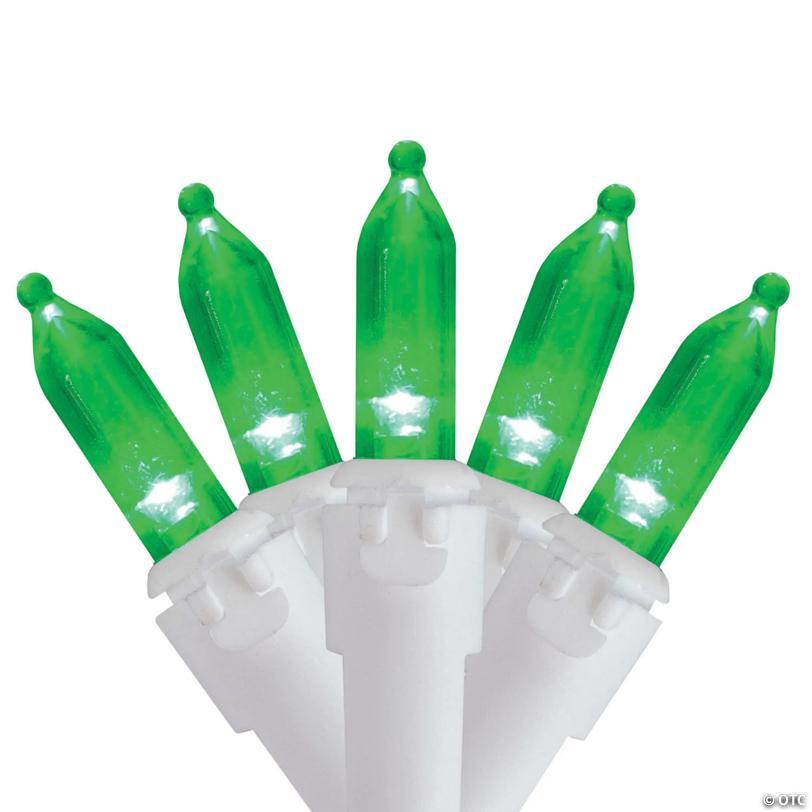 Northlight 100 Green LED Mini Christmas Lights - 33 ft White Wire