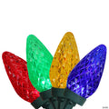 Northlight 100ct Multi-Color Faceted LED C9 Christmas Lights  66ft Green Wire