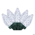 Northlight 100ct Pure White LED Faceted C7 Christmas Lights  66ft Green Wire