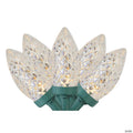 Northlight 100ct Warm White LED Faceted C7 Christmas Lights  66ft Green Wire