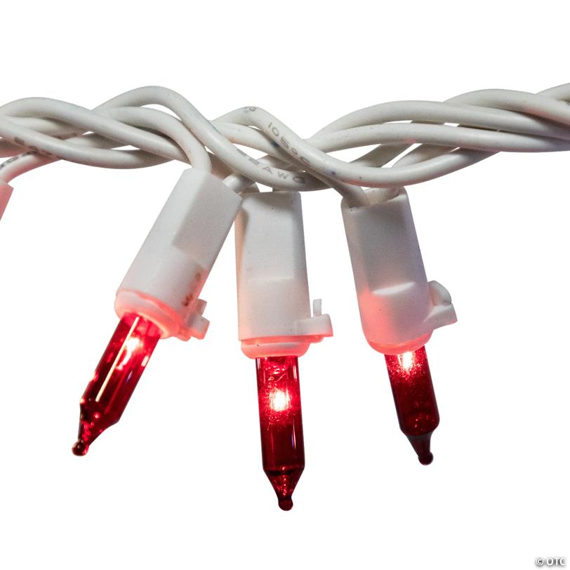 Northlight 105-Count Red  Clear and Blue Patriotic Mini Light Garland  5.6' White Wire