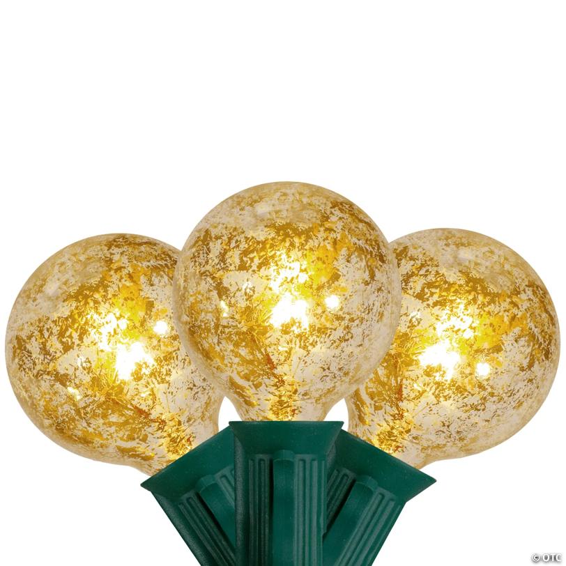 Northlight 10-Count Clear Mercury Glass G50 Globe Christmas Light Set  9ft Green Wire