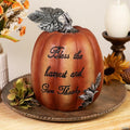 Northlight 10" Bless the Harvest and Give Thanks Thanksgiving Table Top Pumpkin