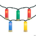 Northlight 10ct Multi-Color Shotgun Shell Novelty Christmas Light Set  Clear Lights
