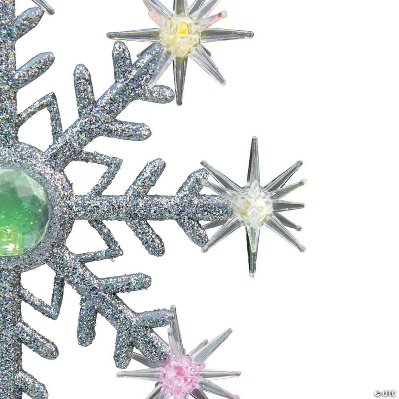 Northlight 11" LED Lighted Coloring Changing Twinkling Snowflake Christmas Tree Topper