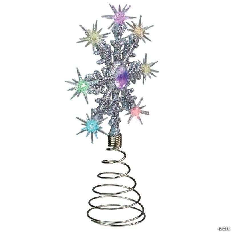 Northlight 11" LED Lighted Coloring Changing Twinkling Snowflake Christmas Tree Topper