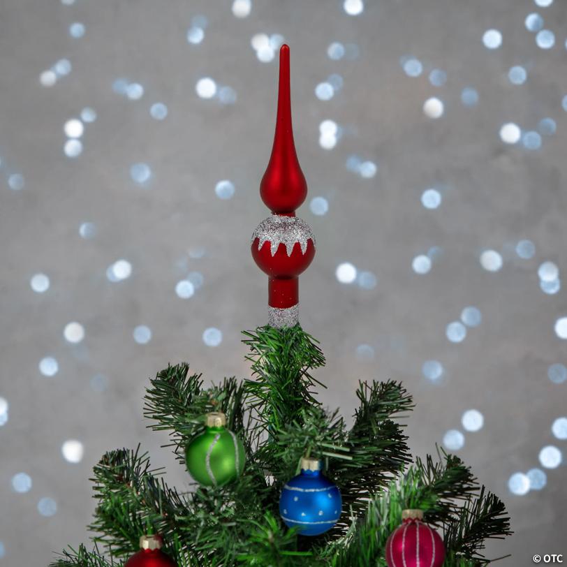 Northlight 1.25" Glass Christmas Decorations and Tree Topper, Set of 20