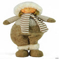 Northlight 12" Gray and Brown Champagne Boy in Pants Christmas Tabletop Figure