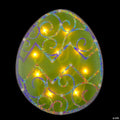 Northlight 12" Lighted Green Easter Egg Window Silhouette Decoration