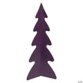 Northlight 12" Purple Triangular Christmas Tree with a Curved Design Tabletop Decor