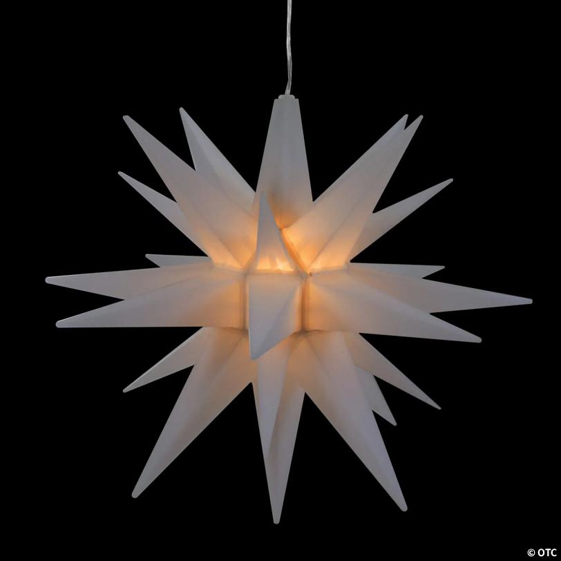 Northlight 12" White LED Lighted Moravian Star Christmas Decoration