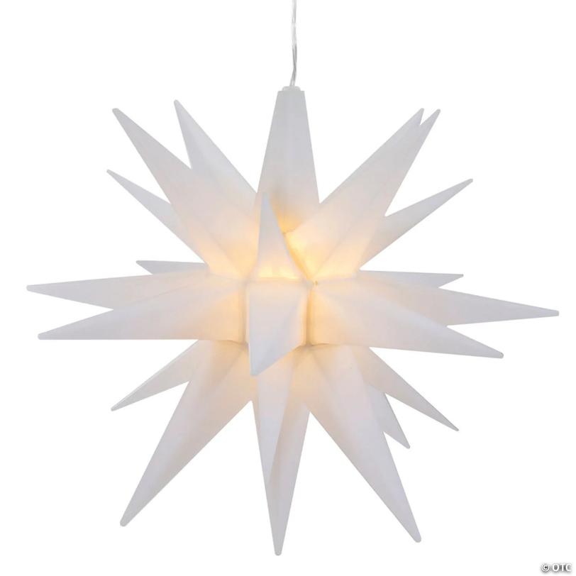 Northlight 12" White LED Lighted Moravian Star Christmas Decoration