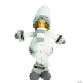 Northlight 13" Gray and White Wintry Boy Christmas Tabletop Figurine