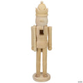 Northlight 14.75" Unfinished Paintable Wooden Christmas Nutcracker with a Crown