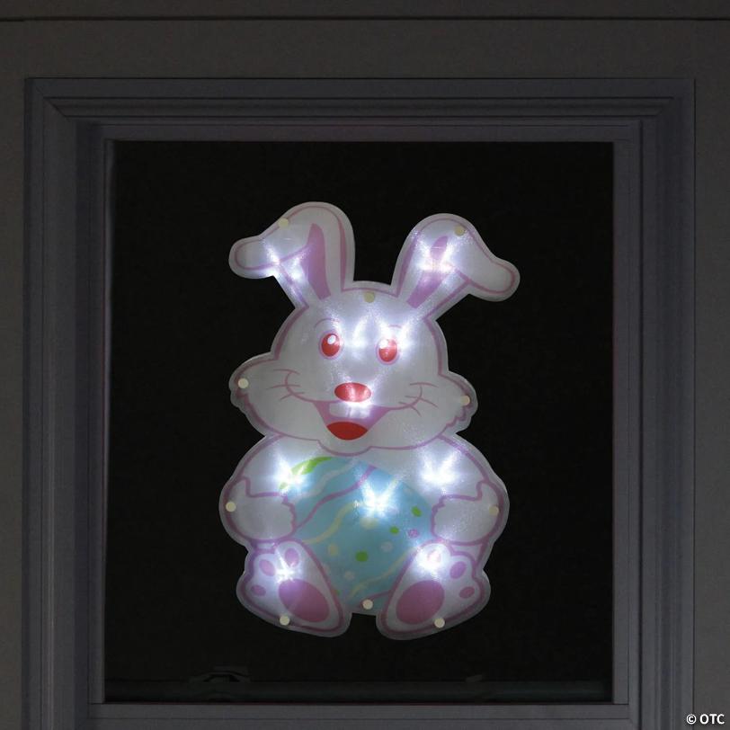Northlight 14" Battery Operated LED Lighted Easter Bunny Window Silhouette