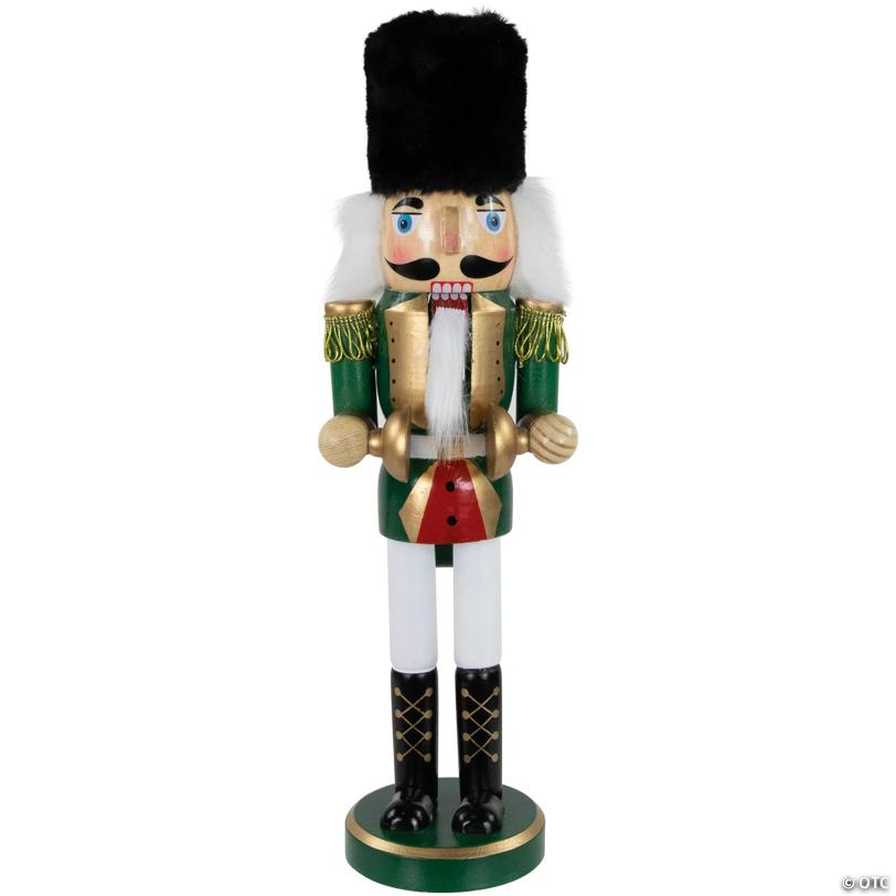 Northlight 14" Green and White Cymbalist Christmas Nutcracker